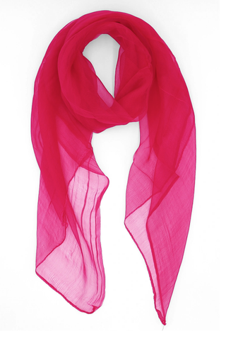 Foulard velato in seta CHARLEN tinta unita