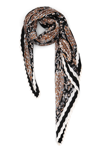 Foulard plissettato FIFI seta e viscosa