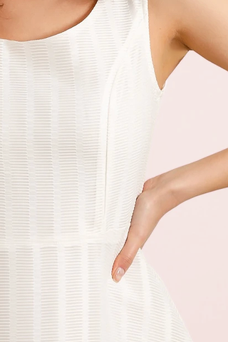 Abito svasato giromanica TULIPANO con zip sul retro