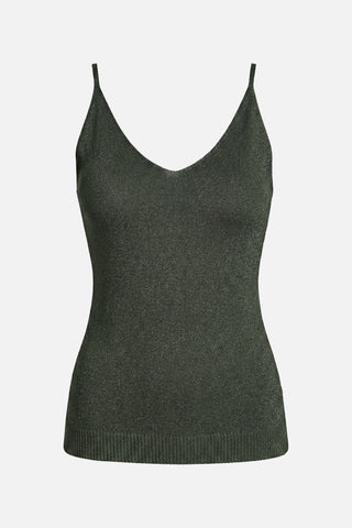 Top donna MARCELA in lurex misto viscosa con bretelle sottili
