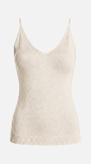 Top donna MARCELA in lurex misto viscosa con bretelle sottili
