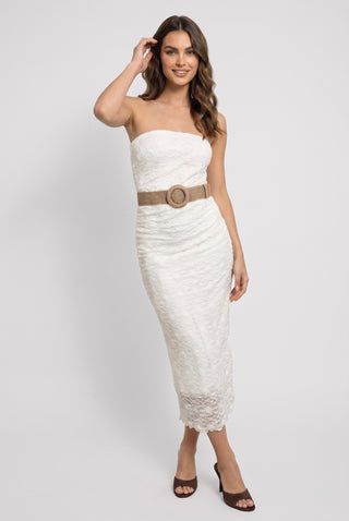 Abito midi a fascia RENEE misto cotone - immagine 9