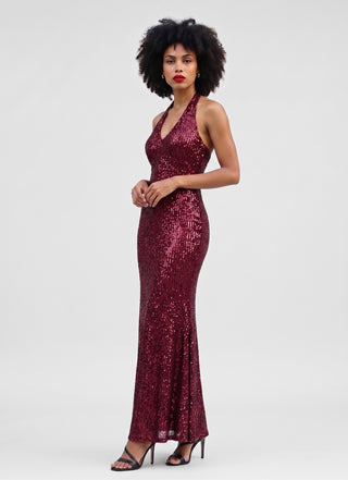 ANTIBES sleeveless full sequin maxi dress