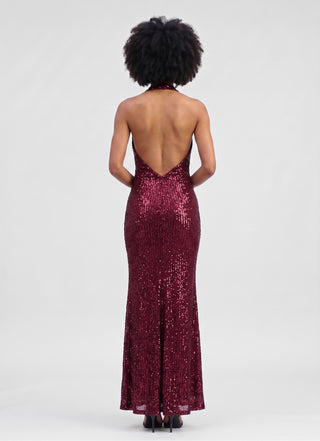 ANTIBES sleeveless full sequin maxi dress