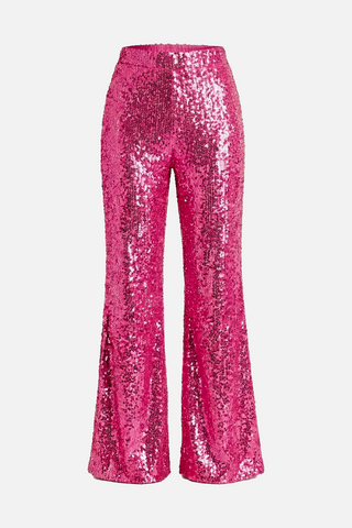 Pantaloni AMANDE in velluto e paillettes