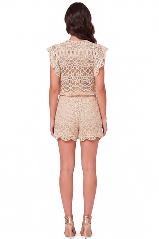 Jumpsuit donna corta CHER all'uncinetto con pantaloncino incorporato Have One