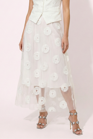 Gonna VICTORIE con applicazioni floreali