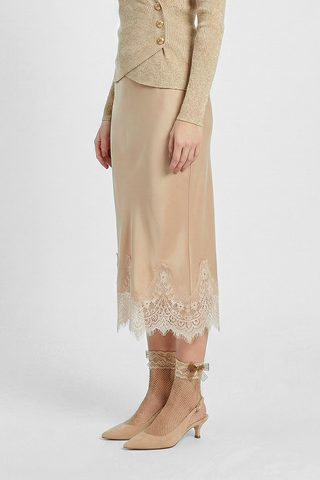 Gonna midi VERSAILLES con pizzo