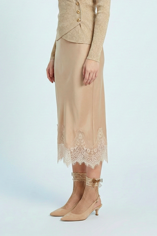 Gonna midi VERSAILLES con pizzo