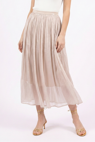 Gonna midi AGNES in tulle e micro strass