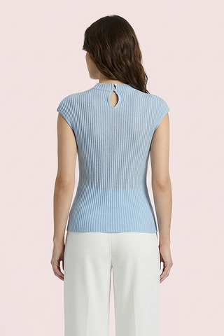 Maglia m/m JUDITH a coste larghe in tessuto lurex