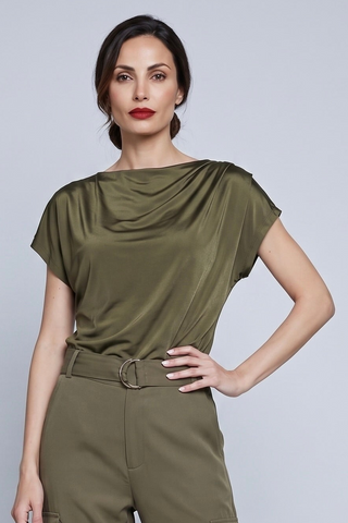 Blusa ARANUEZ Relish mezza manica ad aletta con orlo asimmetrico sh