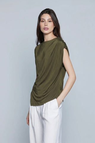 Blusa ARANUEZ Relish mezza manica ad aletta con orlo asimmetrico sh - immagine 3