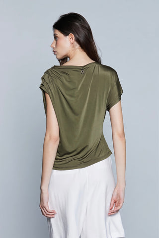 Blusa ARANUEZ Relish mezza manica ad aletta con orlo asimmetrico sh - immagine 4
