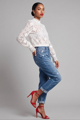 Blusa donna DIDI in pizzo di cotone (DIDIANE) - immagine 5