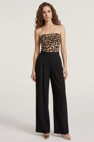 Body a fascia CELESTE in fantasia animalier - immagine 6