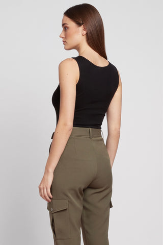 Body NABILA con scollo geometrico di perline in cotone - immagine 4
