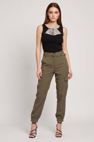 Body NABILA con scollo geometrico di perline in cotone - immagine 7