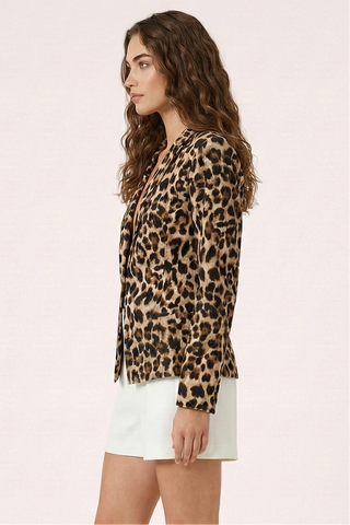 JANINE animal print blazer/cardigan