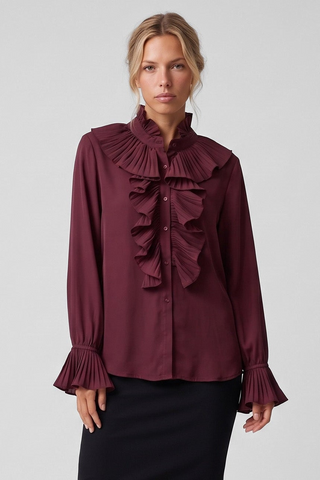 Camicia donna ELISABETH in  viscosa colletto vittoriano
