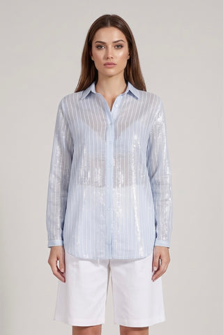 Camicia FABIAN a righe in tessuto Lyocell - immagine 3