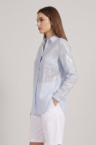 Camicia FABIAN a righe in tessuto Lyocell - immagine 4