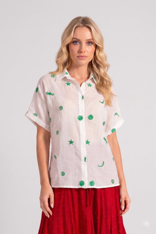 Camicia donna LAURENCE con ricami in viscosa - immagine 5