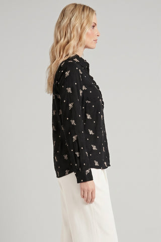 Camicia MEGREZ con ricami floreali in cotone - immagine 4