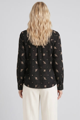 Camicia MEGREZ con ricami floreali in cotone - immagine 5
