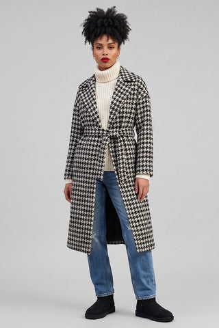 MUGUET houndstooth Over Coat