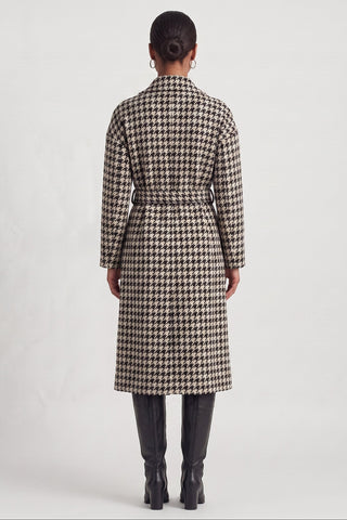Cappotto donna MINA fantasia pied-de-poule (MUGUET) - immagine 4