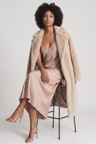 ANEMONE long Teddy coat