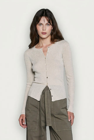 Cardigan donna Relish BLENDA in viscosa manica lunga slim fit in lurex - immagine 2