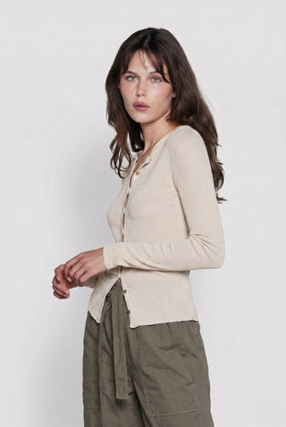 Cardigan donna Relish BLENDA in viscosa manica lunga slim fit in lurex - immagine 3
