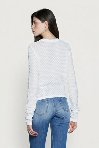 Cardigan donna Relish DALLAS in viscosa manica lunga traforato nido d'ape - immagine 4