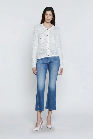Cardigan donna Relish DALLAS in viscosa manica lunga traforato nido d'ape - immagine 6
