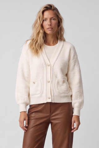 Cardigan/giubbotto donna LEDA in maglia doppia