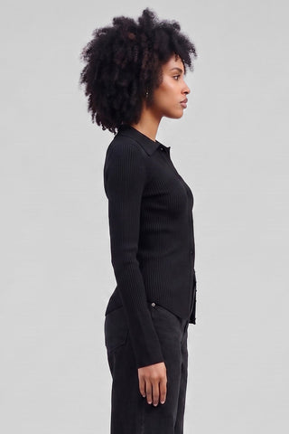 Cardigan donna DONNY maglia a coste misto viscosa