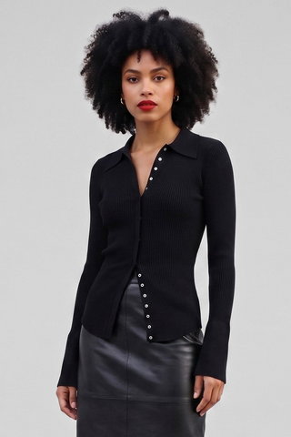 SIDONIE cardigan with flared long sleeves