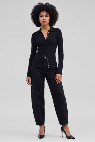 Cardigan donna DONNY maglia a coste misto viscosa