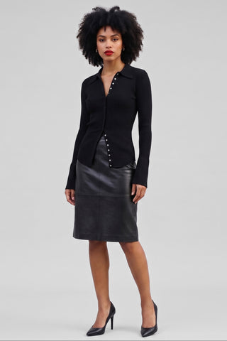 Cardigan donna DONNY maglia a coste misto viscosa