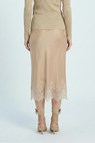 Gonna midi VERSAILLES con pizzo