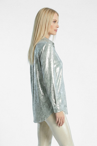 MARCELLE long-sleeved iridescent effect shirt