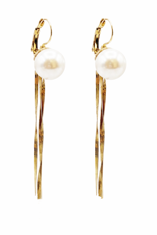 BONNE Mother of Pearl and Stainless Steel Earrings
