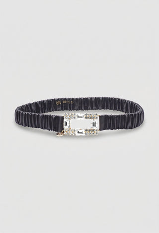 Cintura donna Relish ROWAN elastica arricciata con fibbia cabochon