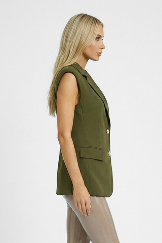 LEA sleeveless jacket 2 buttons