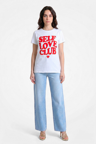 T-shirt donna SELF stampata Self Love Club Have One