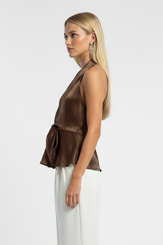 BERENICE top with bow at the waist