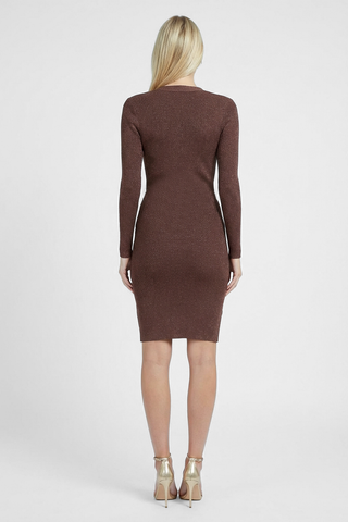 SOFIA short lurex knit dress l/s