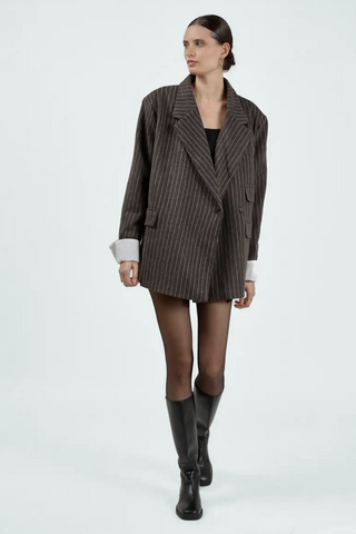 Giacca blazer MEDOC oversize gessato